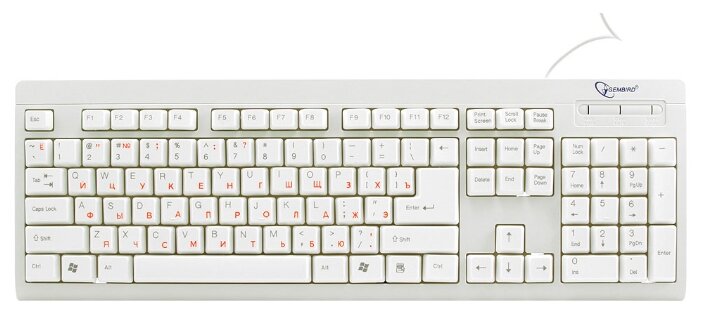 Клавиатура Gembird KB-8300-R White PS/2 — купить по выгодной цене на Яндекс.Маркете