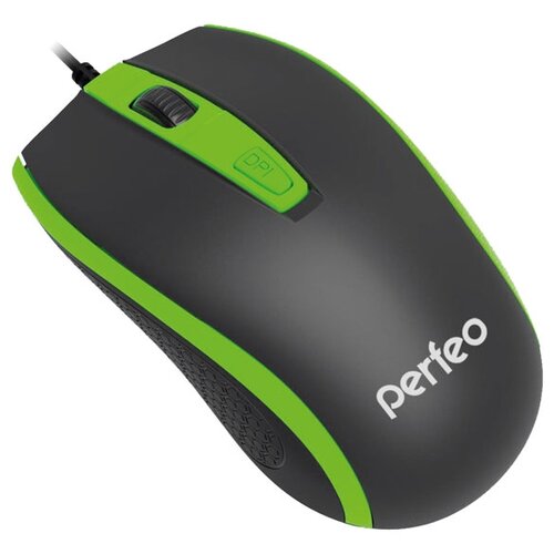 Мышь Perfeo PF-383-OP PROFIL Black-Green USB, черный/зеленый