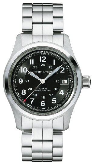 Наручные часы Hamilton Khaki Field, черный, серебряный