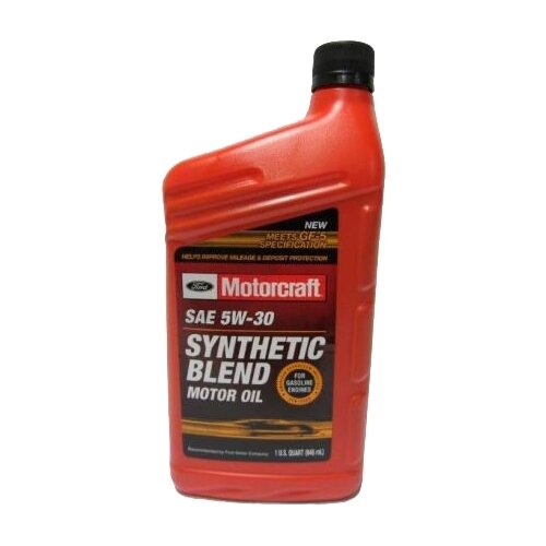 фото Полусинтетическое моторное масло motorcraft sae 5w30 synthetic blend, 0.946 л