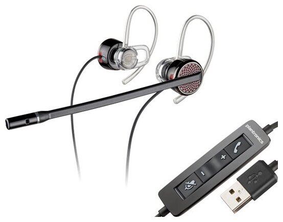 Plantronics PL-C435M Проводная гарнитура Black Wire USB