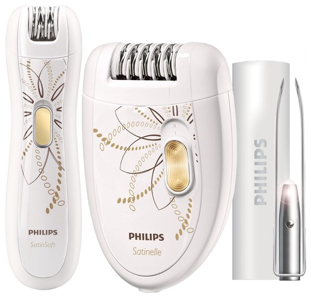 Эпилятор Philips HP6540 Satinelle, белый - фотография № 1