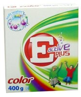 Стиральный порошок E Active Plus Color 0.4 кг картонная пачка