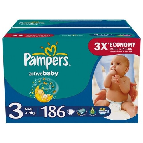 Pampers подгузники Active Baby 3 (4-9 кг), 22 шт.