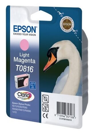 Картридж EPSON T08164A ST R270/R290/RX590 увеличенный светло-пурпурный