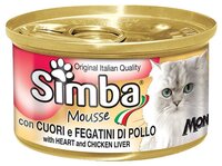 Корм для кошек Simba Мусс для кошек с сердцем и куриной печенью (0.085 кг) 1 шт. 0.085 кг 1