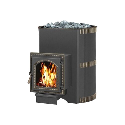 фото Дровяная банная печь везувий лава 22 (220) 2016 черный/золотистый