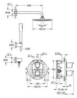 Верхний душ Grohe Grohtherm 2000 34631000