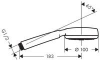 Лейка для душа Hansgrohe Crometta 100 1jet 26825400