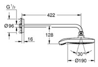 Верхний душ Grohe Power&Soul Cosmopolitan 190 26172LS0