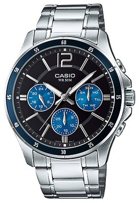 Наручные часы CASIO Collection MTP-1374D-2A, синий, черный