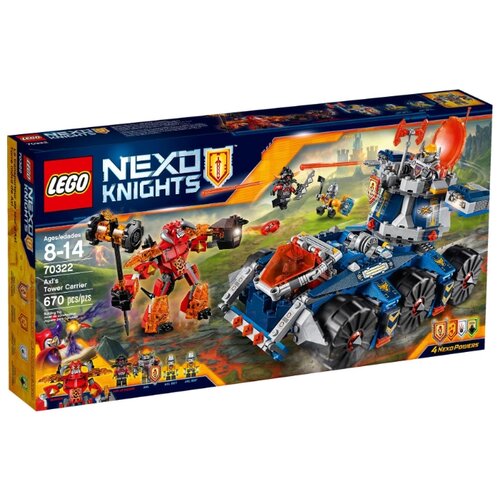 LEGO Nexo Knights 70322 Подвижная башня Акселя, 670 дет. набор фигурок нексо найтс минифигурки игрушка человечки нексо найтс с оружием минифигурки рыцари нексо совместимые мини фигурки nexo knights