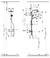 Душевая стойка Hansgrohe MySelect E 240 Showerpipe 26764400