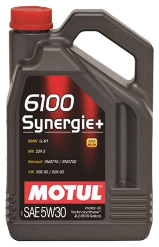 Моторное масло Motul 6100 Synergie+ 5W-30 4 л (замена 106572) .