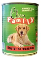 Корм для собак CLAN (0.34 кг) 1 шт. Family Паштет из говядины для собак