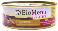 Корм для кошек BioMenu (0.1 кг) Sensitive консервы для кошек с перепелкой