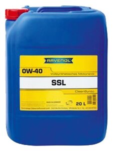 Синтетическое моторное масло RAVENOL Super Synthetik Öl SSL SAE 0W-40, 20 л