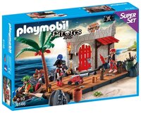 Набор с элементами конструктора Playmobil Pirates 6146 Пиратская крепость