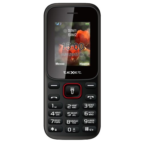 Мобильный телефон (TEXET TM-128 BLACK-RED (2 SIM))
