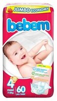 Bebem подгузники 4 (7-18 кг) 60 шт.