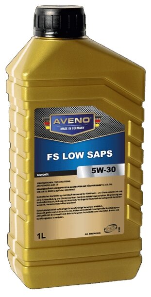 Масло Aveno 5W30 Fs Low Saps 1Л (Sn C2,C3 Mb 229.52;229.51; Vw 502 00;505 00) AVENO арт. 0002000031001