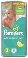 Pampers подгузники Active Baby-Dry 3 (5-9 кг) 58 шт.