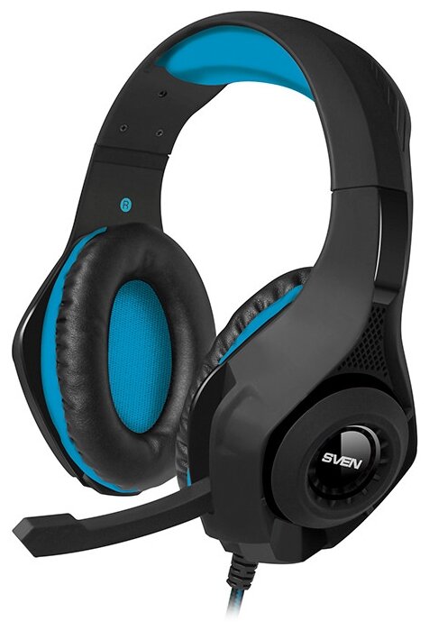 SVEN AP-G887MV Игровые наушники с микрофоном черно-синие (40 мм, mini jack 3.5 мм)