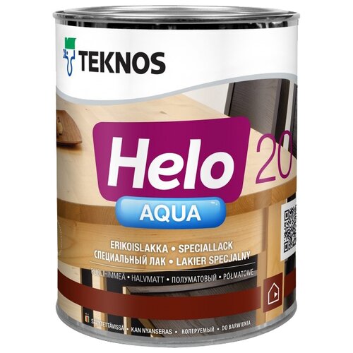 Лак TEKNOS Helo Aqua 20 полиуретановый бесцветный 0.45 л