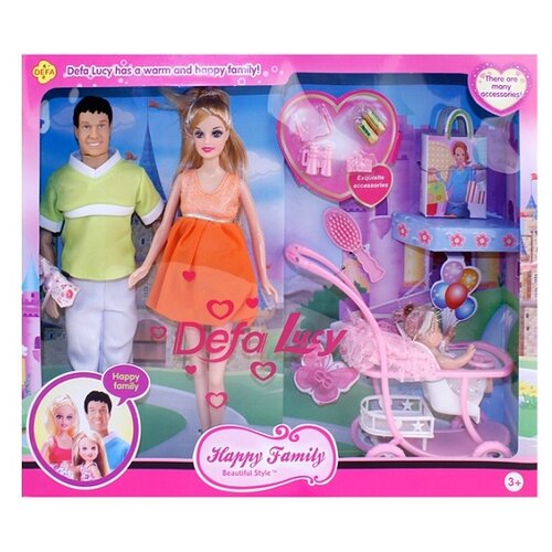 Набор кукол Defa Lucy Счастливая семья 8088 разноцветный набор мини кукол hape happy family asian e3502