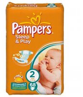 Pampers подгузники Sleep&Play 2 (3-6 кг) 68 шт.