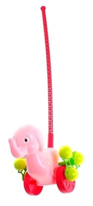 Каталка-игрушка Росигрушка Розовый Cлоненок (9272), розовый