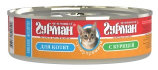 Влажный корм для котят Четвероногий Гурман Мясное ассорти беззерновой с курицей (фарш)