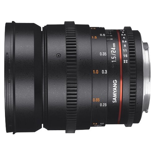 объектив samyang 21mm f 1 4 ed as umc cs fujifilm x черный Объектив Samyang 24mm T1.5 ED AS UMC VDSLR II Nikon F