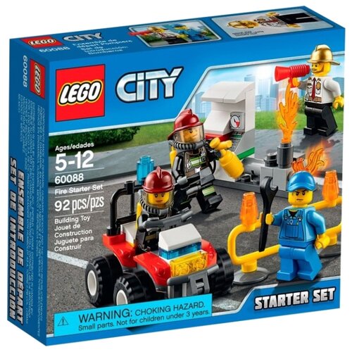 лего 60150 фургон пиццерия конструктор сити LEGO City 60088 Пожарная охрана для начинающих, 92 дет.