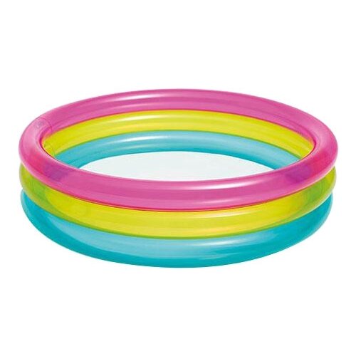 Детский бассейн Intex Rainbow Three Ring 57104, 86х25 см, 86х25 см детский сухой бассейн intex classic three ring baby ball pit 48674 86х25 см 86х25 см