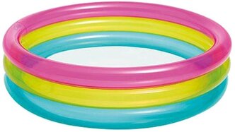 Детский бассейн Intex Rainbow Three Ring 57104, 86х25 см, 86х25 см