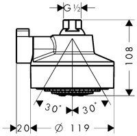 Верхний душ AXOR Citterio 3jet 39740000