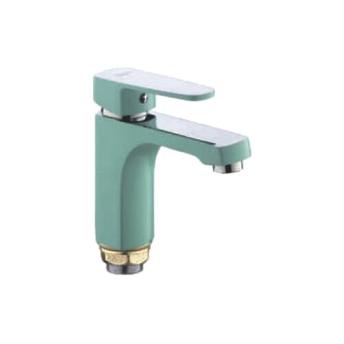 фото Смеситель для раковины (умывальника) frud r301/r302/r303 r10 color однорычажный бирюзовый/хром