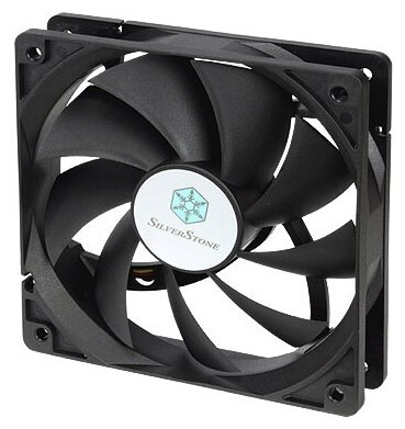 Вентилятор SST-FN121-P FN Series Computer Case Cooling Fan 120mm, Low Noise, High Airflow, 9-bladed, black