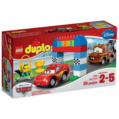 LEGO DUPLO 10600 Гонки, 29 дет. конструктор lego duplo 10946 семейное приключение на микроавтобусе