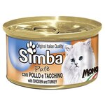 Simba Cat консервы для кошек паштет курица с индейкой 85 гр х 24 - изображение