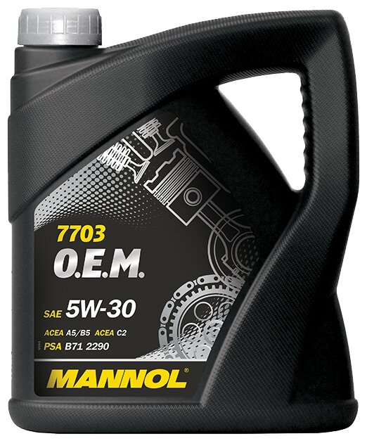 Синтетическое моторное масло Mannol 7703 O.E.M. for Peugeot Citroen 5W-30, 4 л