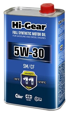 Hi-Gear HG0030 5W-30 SM/CF Масло моторное синтетическое 1л