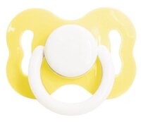 Пустышка силиконовая ортодонтическая Lubby Бабочка 0+ (1 шт) желтый