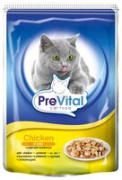 Корм для кошек PreVital Кусочки в желе с курицей (0.1 кг) 24 шт. 0.1 кг 24