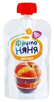 Пюре ФрутоНяня десерт из яблок, персиков и маракуйи (с 8 месяцев) 90 г, 1 шт