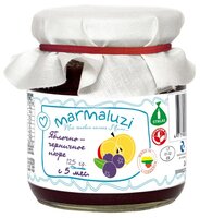 Пюре Marmaluzi яблочно-черничное (с 5 месяцев) 125 г, 6 шт