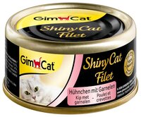 Корм для кошек GimCat ShinyCat Filet цыпленок с креветками (0.07 кг) 1 шт. 0.07 кг 1