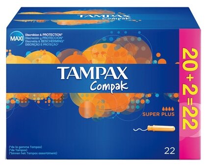 Procter&Gamble Тампоны женские с аппликатором TAMPAX (тампакс) Compak Super Plus 16шт