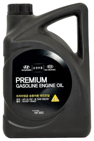 Синтетическое моторное масло MOBIS Premium Gasoline 5W-20